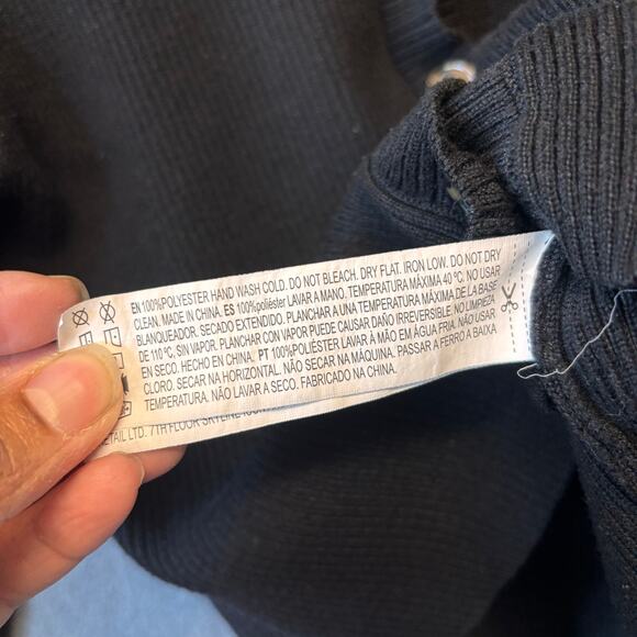 Forever 21 Ribbed Crop Top Sweater Cardigan Button Womens Large Preppy Y2K Comfy - Picture 8 of 9